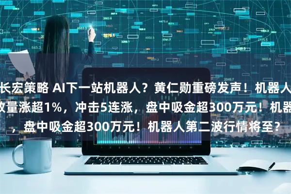 长宏策略 AI下一站机器人？黄仁勋重磅发声！机器人ETF基金(159213)放量涨超1%，冲击5连涨，盘中吸金超300万元！机器人第二波行情将至？