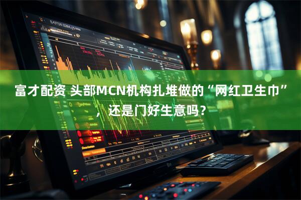 富才配资 头部MCN机构扎堆做的“网红卫生巾”，还是门好生意吗？